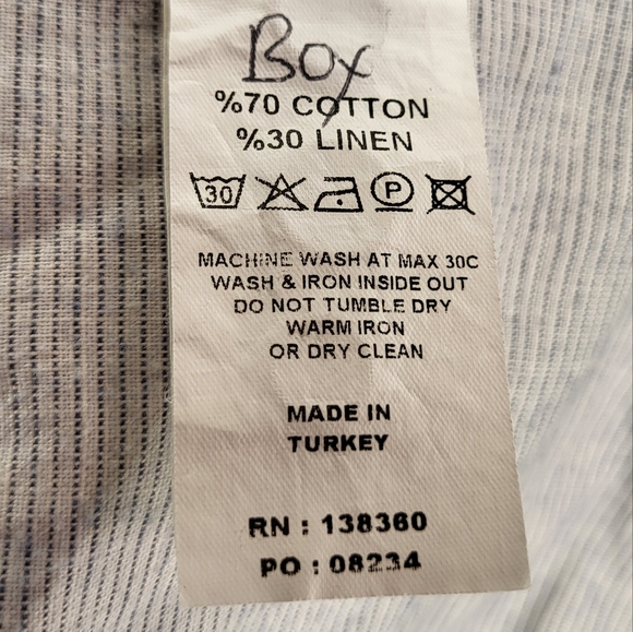 32 Bar Blues band collar button-down shirt size Medium - Picture 4 of 6